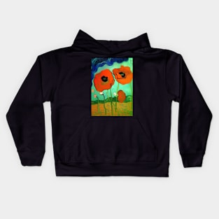 LOVELY RED POPPIES VAN GOGH STYLE Kids Hoodie